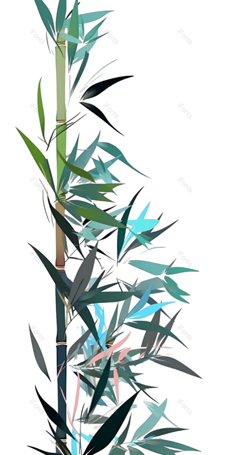 边框图片,纹理元素,插画PNG,竹子免抠素材